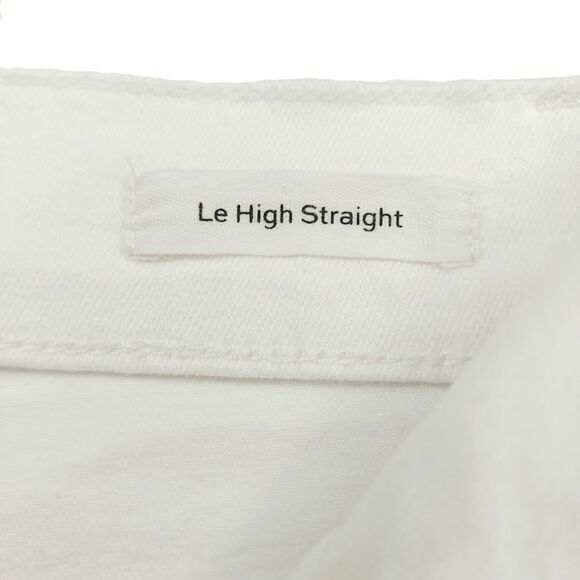 Frame Jeans Womens 26 White Le High Straight Ankle Stretch Denim Comfort Summer - Picture 10 of 12